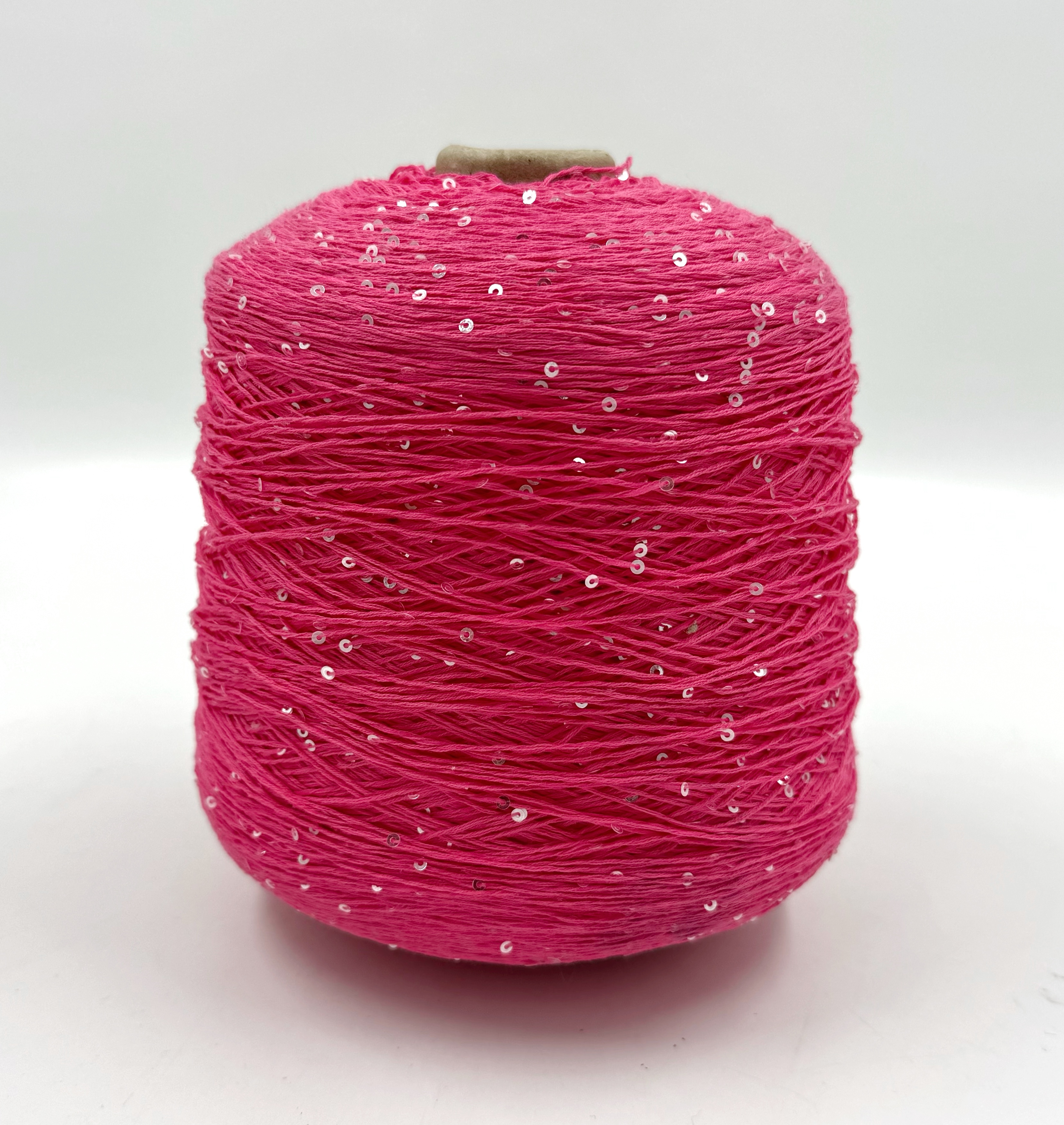 Пряжа Cotton Paillettes, D&C Yarns, хлопок, цвет барби