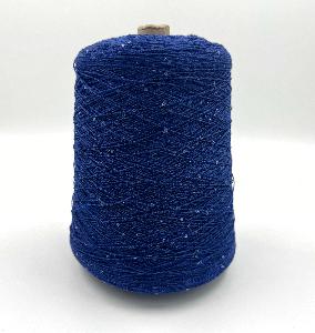 Пряжа Cotton Paillettes, D&C Yarns, хлопок, цвет синий меланж