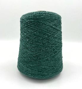 Пряжа Cotton Paillettes, D&C Yarns, хлопок, цвет зеленый опал